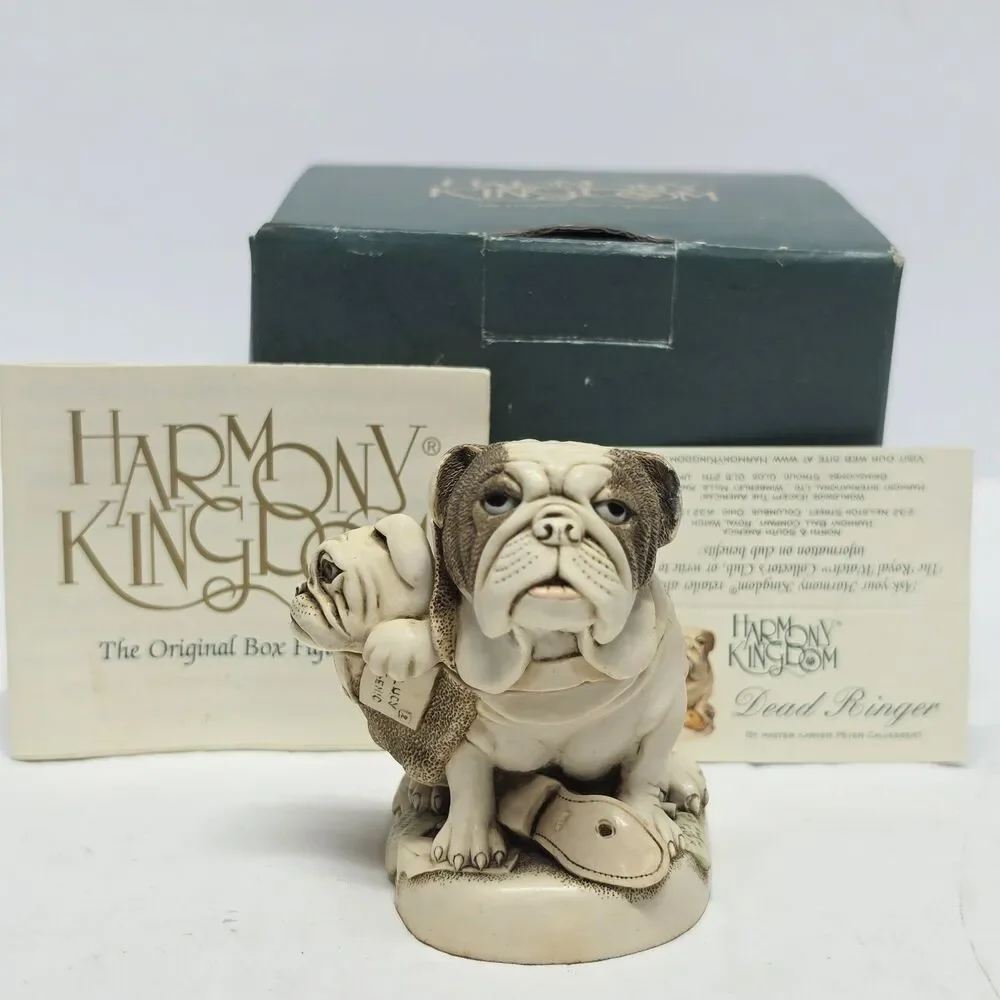 Harmony Kingdom Dead Ringer Infinity Version English Bulldog Figurine Box VTG 98